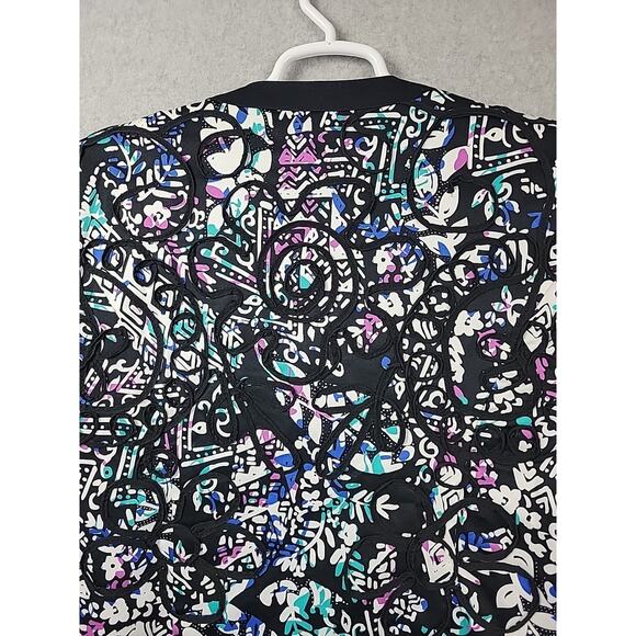 Trenz by Theresa Renz Colorful Raised Piping Open Front Jacket Women's Plus 1X - Picture 7 of 11